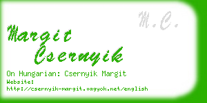 margit csernyik business card